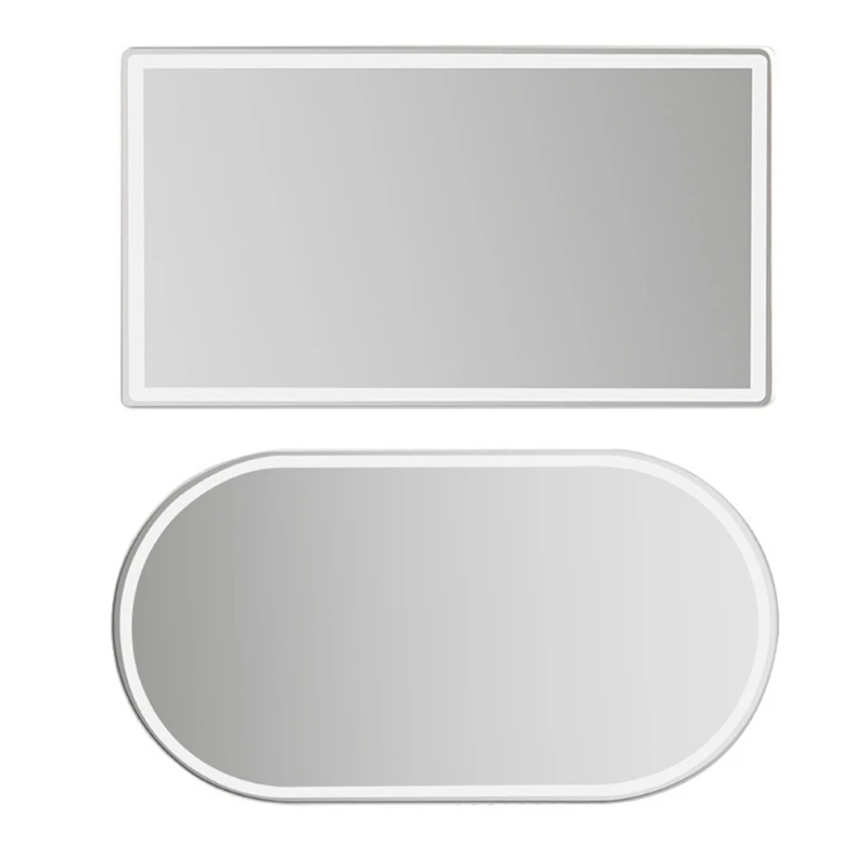 Car Cosmetic Mirrors Stainless Steel Self-Adhesive Car Makeup Mirror Lightweight Dropship