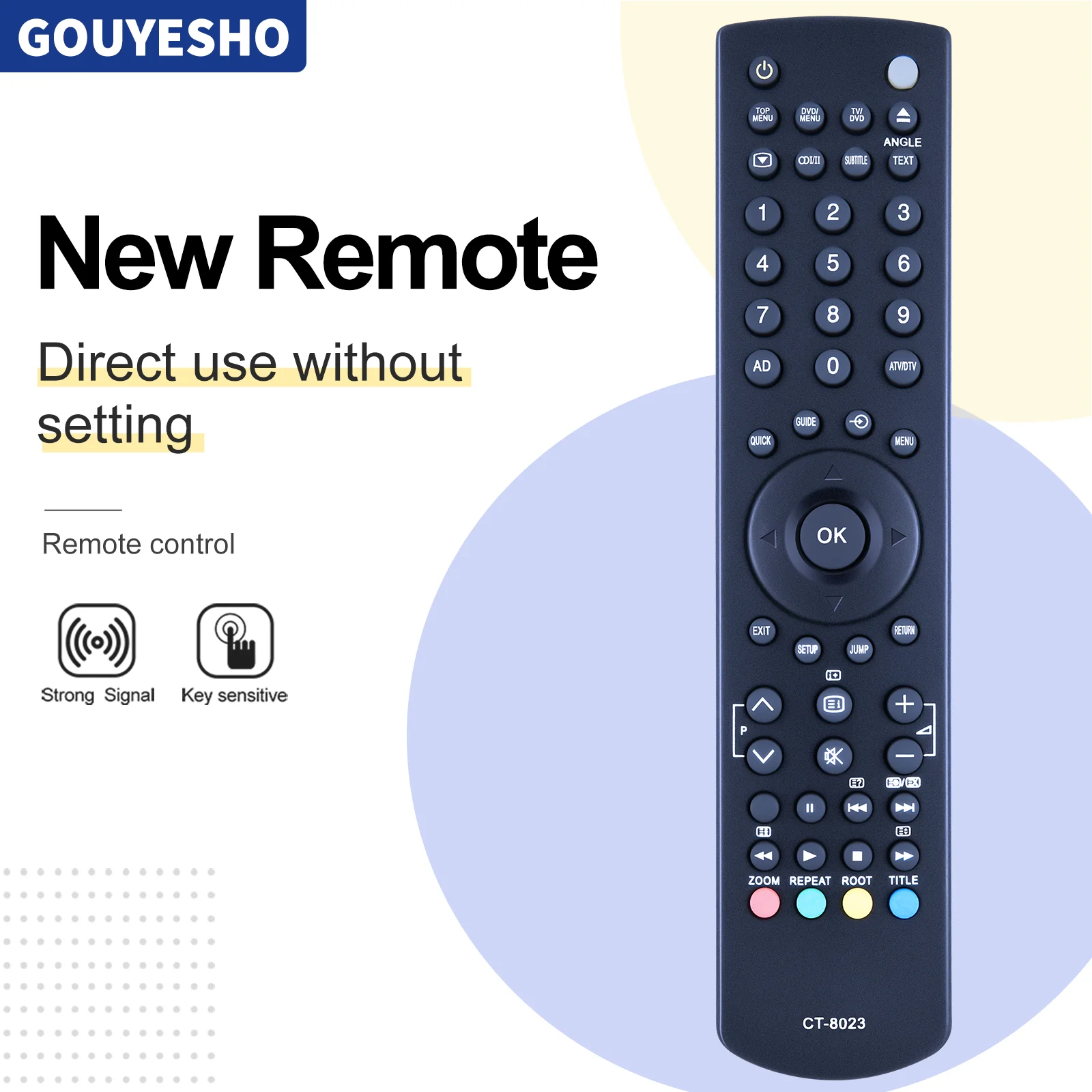 New CT-8023 TV Remote Control for Toshiba TV 26DL833R 26DL834R 26KL933R 26KL934R 32DL833R