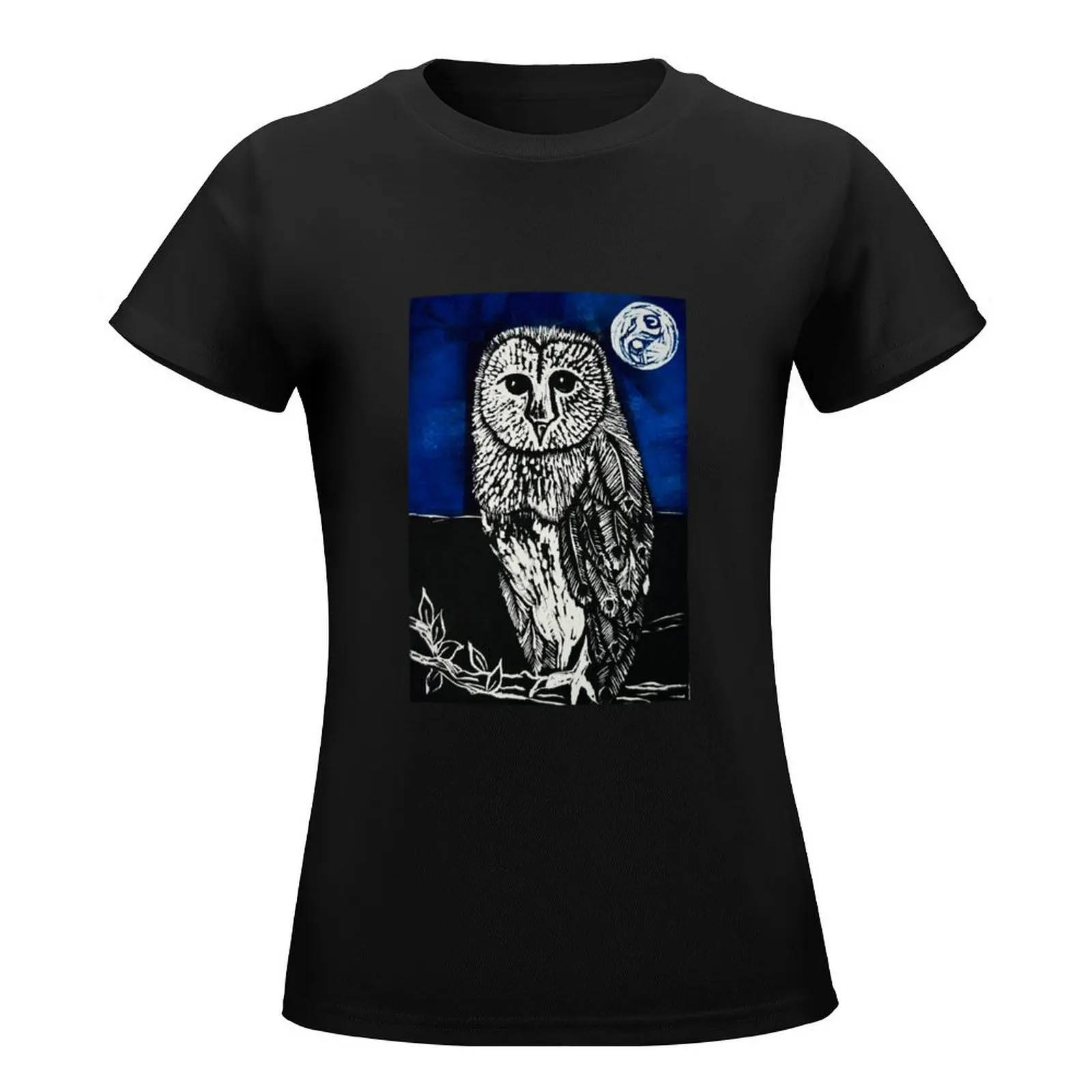 Midnight owl T-Shirt Female clothing vintage anime sweat cute t-shirts for Women