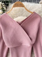 SINGREINY Winter Casual Knitted Two Pieces Suits V Neck Long Sleeve Sweater+ Elastic Casual Long Pants Sets Women Sweater Sets - Image 6