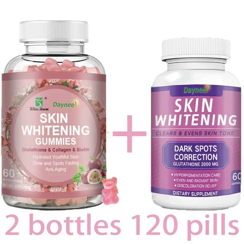 

1 set of glutathione capsules+gummie skin health brightening skin tone beauty skincare health food