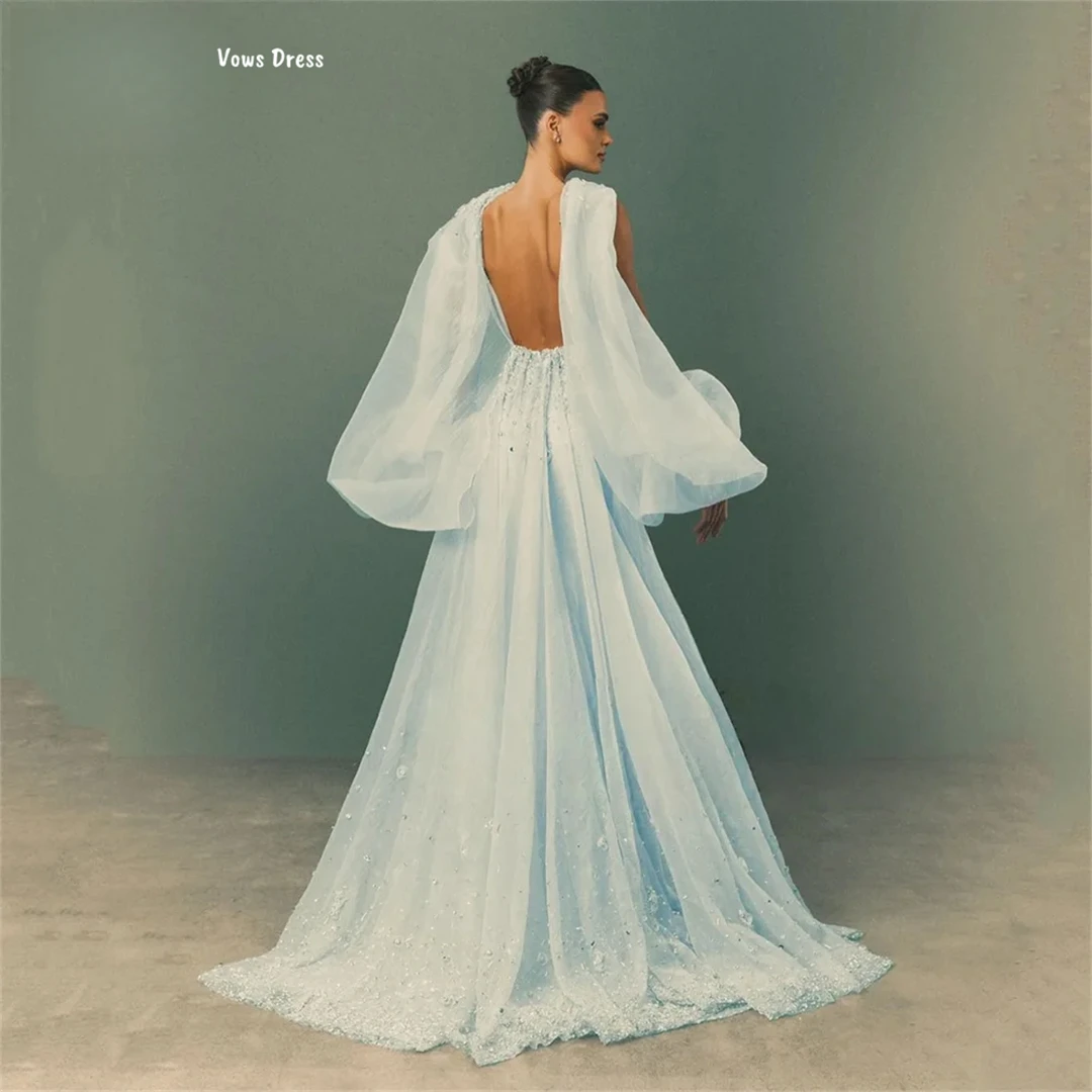 Vows dos longueur luxueux femmes robes de soirée femme robes de soirée élégantes 2025 Robe de soirée sur mesure fronde ruban bal