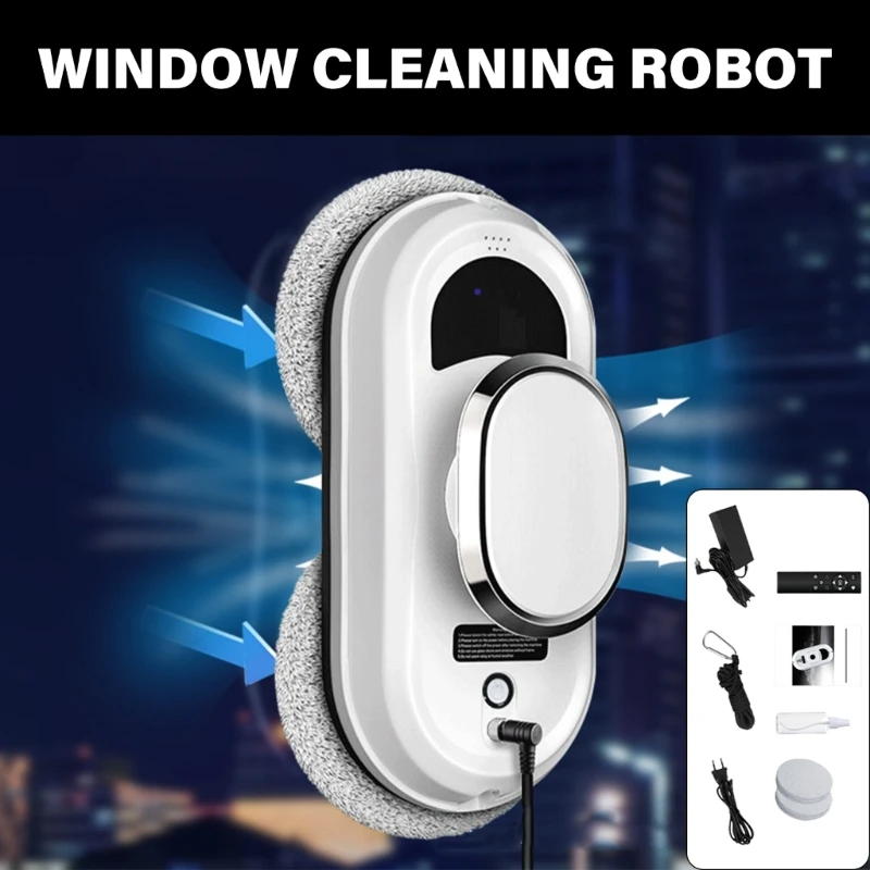 Window Cleaner Robot Window Cleaning Robot Window Cleaner Window Washer Robot Glass Cleaning Robot 5600Pa Sunction Drop Shipping