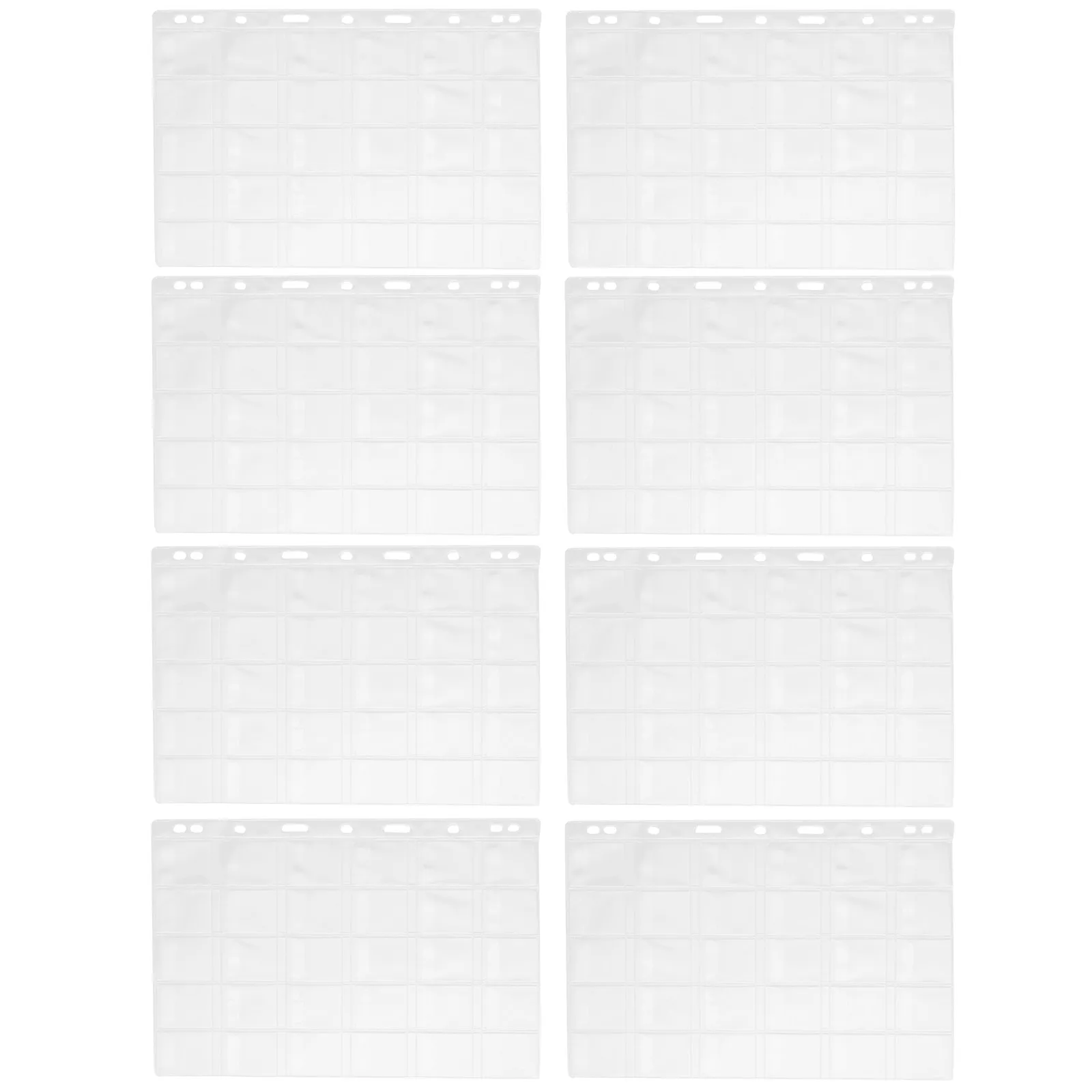 

10 Sheets Coin Collecting Album Pages Plastic Storage Sleeves Coin Collection Binder Inserts Organizer Supplies