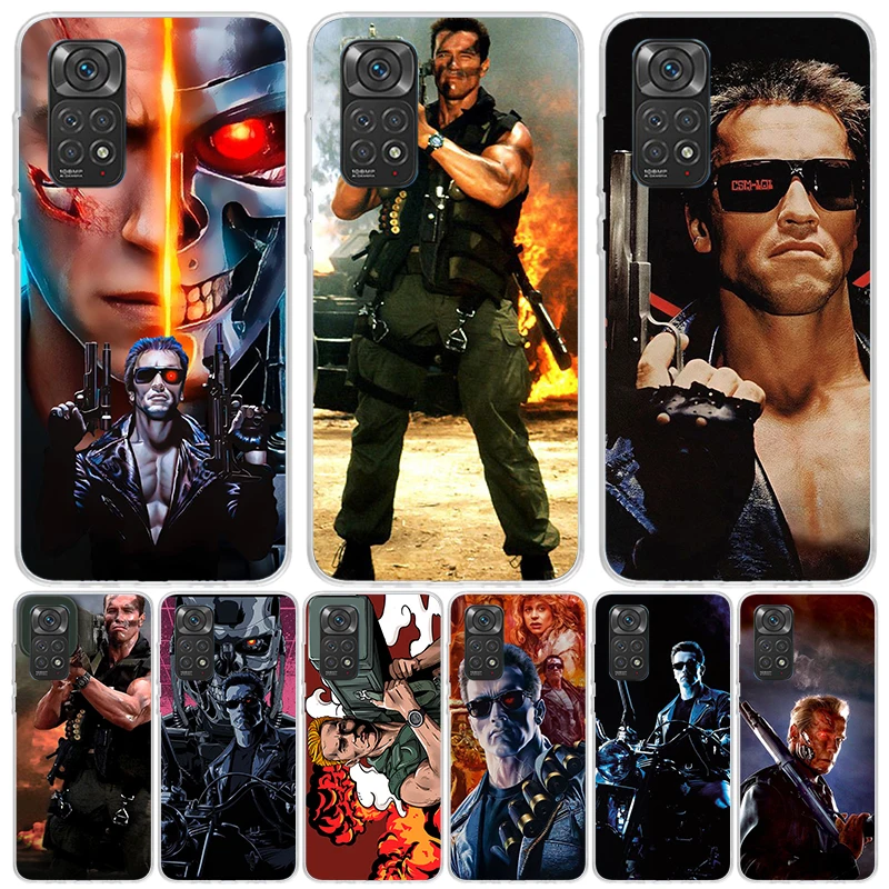 Arnold Schwarzenegger Terminator Case Phone Cover for Xiaomi Redmi Note 13 12S 12 11S 11 11T 11E 10S 10 Pro Plus 9S 9 8T 8 5G Tr