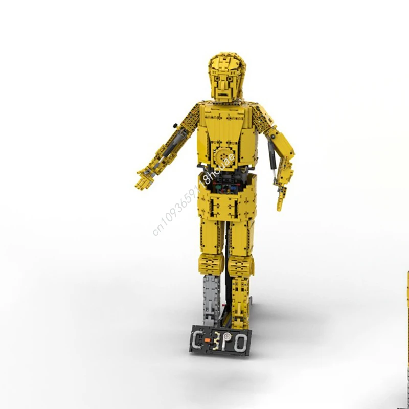 2737 قطعة MOC نموذج B C3PO تكنيك ستار معركة اللبنات الطوب فكرة التعليم الإبداعي اللعب هدايا عيد الميلاد