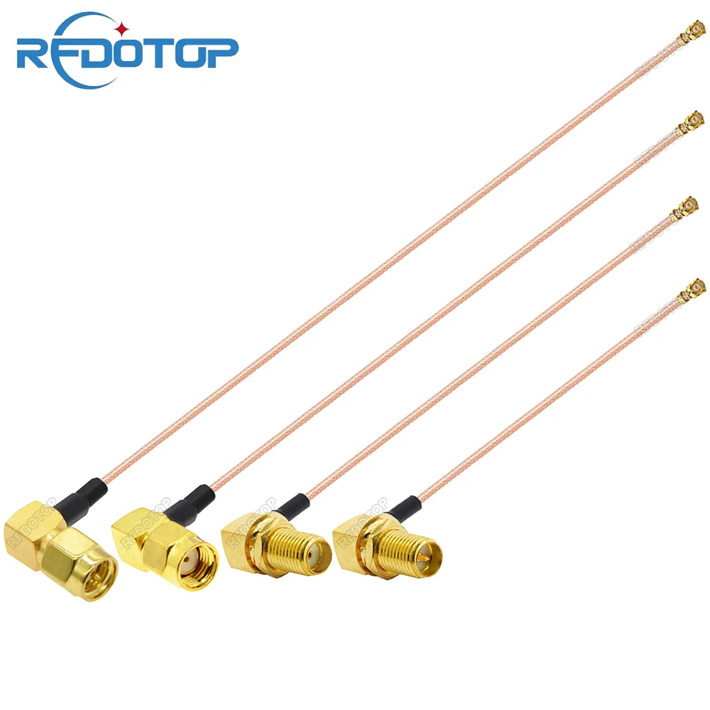 

10PCS 90Degree RPSMA/SMA Male Female to Ufl/IPEX1 Female Connector Cable RG178 Extension Pigtail Jumper WiFi Antenna IPX1 to SMA