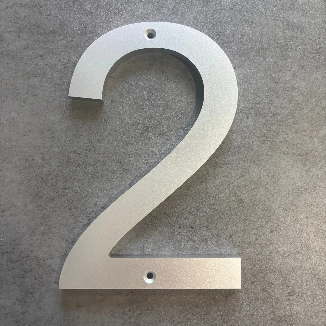 20cm Black Silver Floating House Numbers Outdoor Street Address Sign Plates 8 Inch Big Door Mailbox Yard Address Signs 0-9