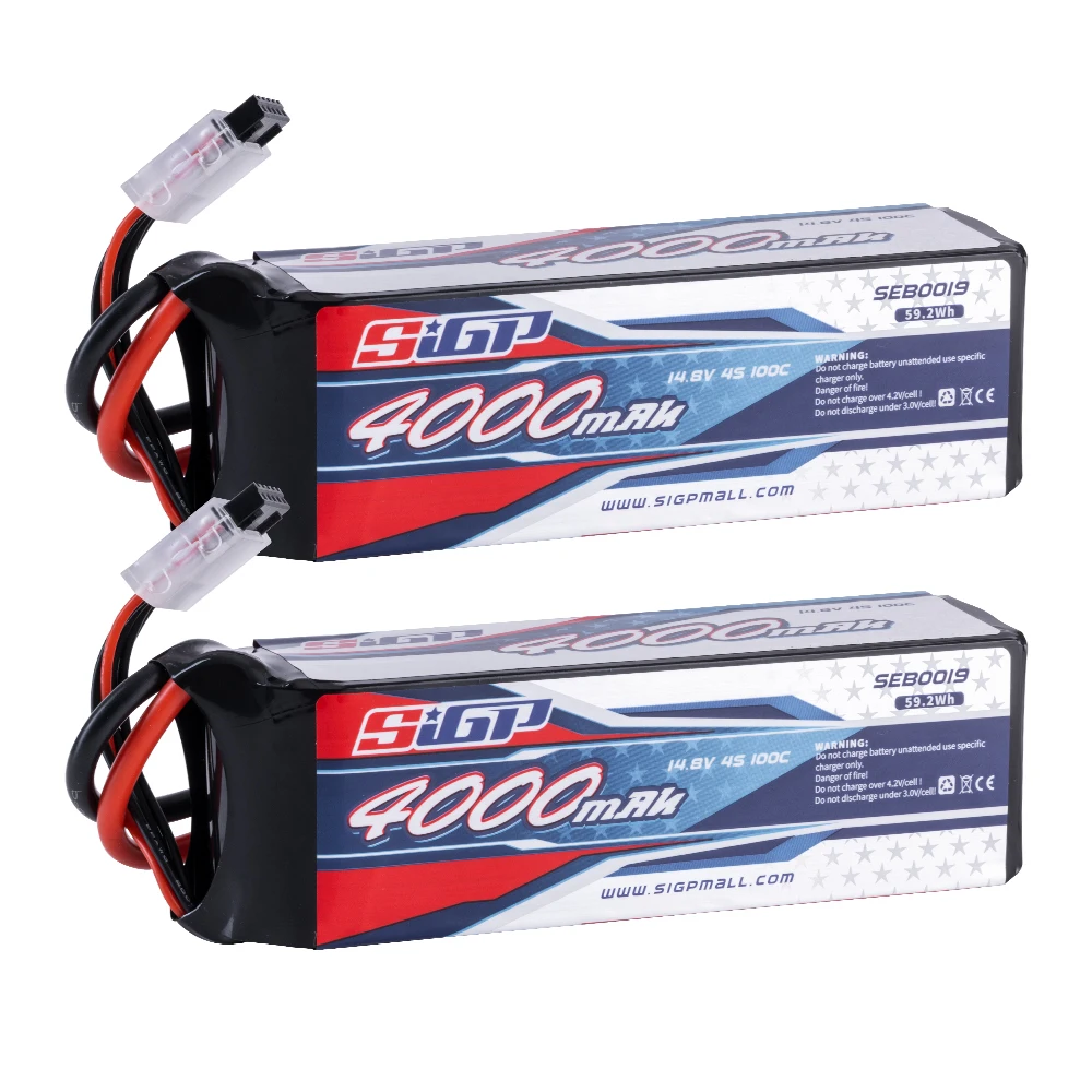 SIGP 3S 4S Lipo-batterij voor 3300mAh 4000mAh 5300 11.1V 14.8V 100C met XT60 RC Buggy Truggy Voertuig Auto Monster Truck Hobby 2 stuks - afbeelding 2