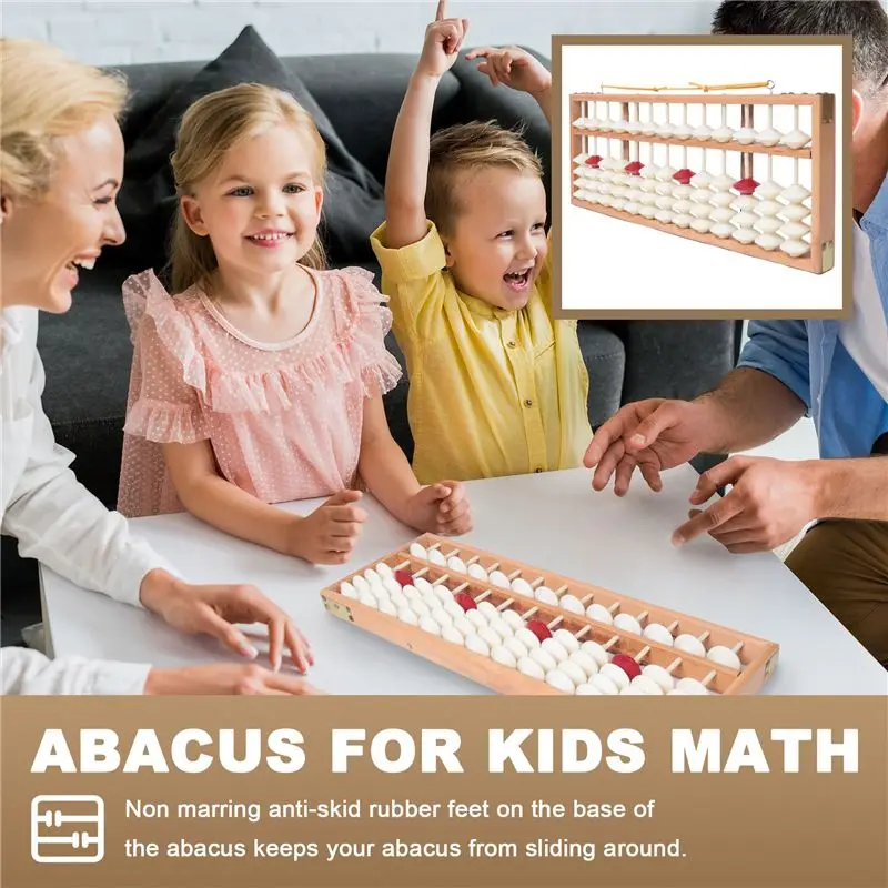 Abacus Chinese Abacus Mathematic Education Teacher Calculator Hanging Abacus Teaching Abacus 58X19cm For Teacher-AEF7