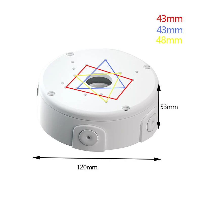 Scatola di giunzione impermeabile 1pc per staffe per telecamera accessori CCTV per staffe Dome di sorveglianza per telecamere