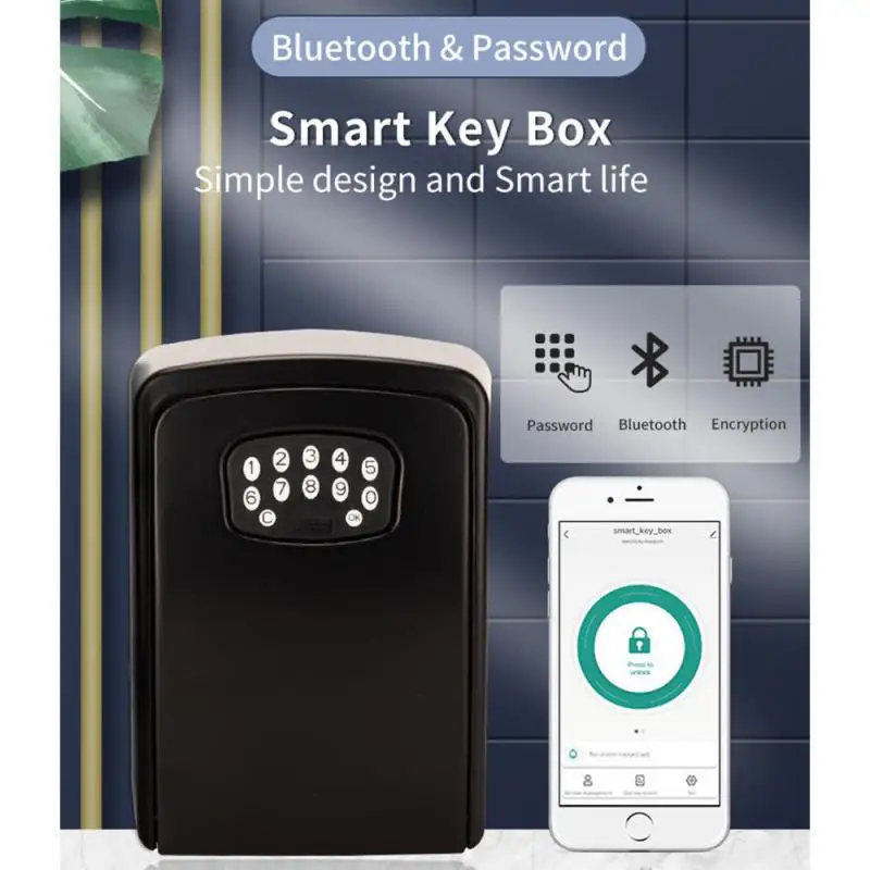 Tuya Smart Key Box Lock Box Street Trade Draagbare muurbevestiging Elektronische beveiligingssleutel Veilige houder Box voor binnen en buiten