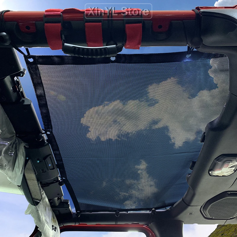 Car Sunshade Cover UV Sun Protection Roof Insulation Net For Jeep Wrangler JL 2018 Up 2-Door Version Car Accessories - view 3