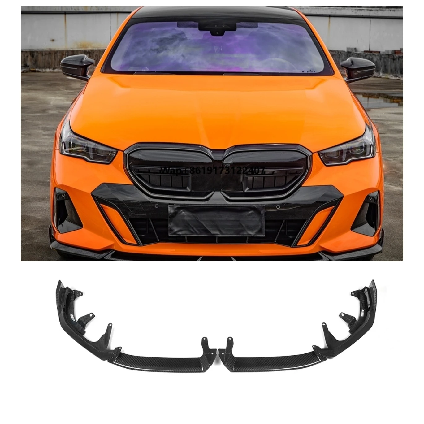 

Top Quality Body Kit Dry Carbon Fiber Front Lip for 5 Series G60 2024+ Upgrade MP Style Auto Part Aerokit Front Splitter