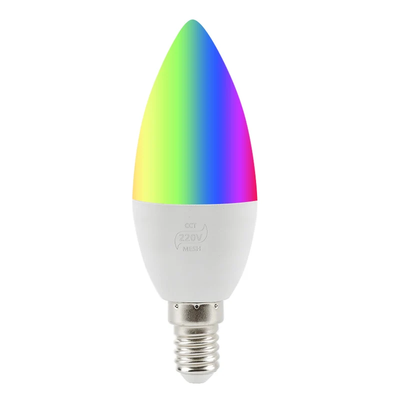 Smart WiFi Candle Bulb E14/E12 RGB Bulb Support Alexa/ Home/IFTTT Smart Speaker Voice Control 5W Led Lights Decoration