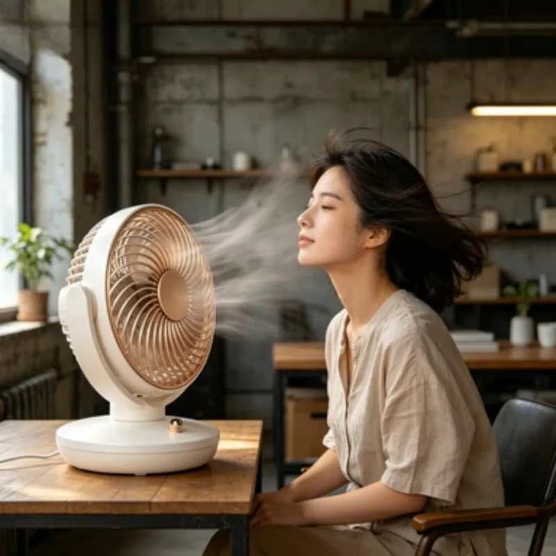 

3 Speed Silent USB Desktop Fan Auto Rotatable Head Air Circulator Portable Small Fan for Bedroom Dorm Office
