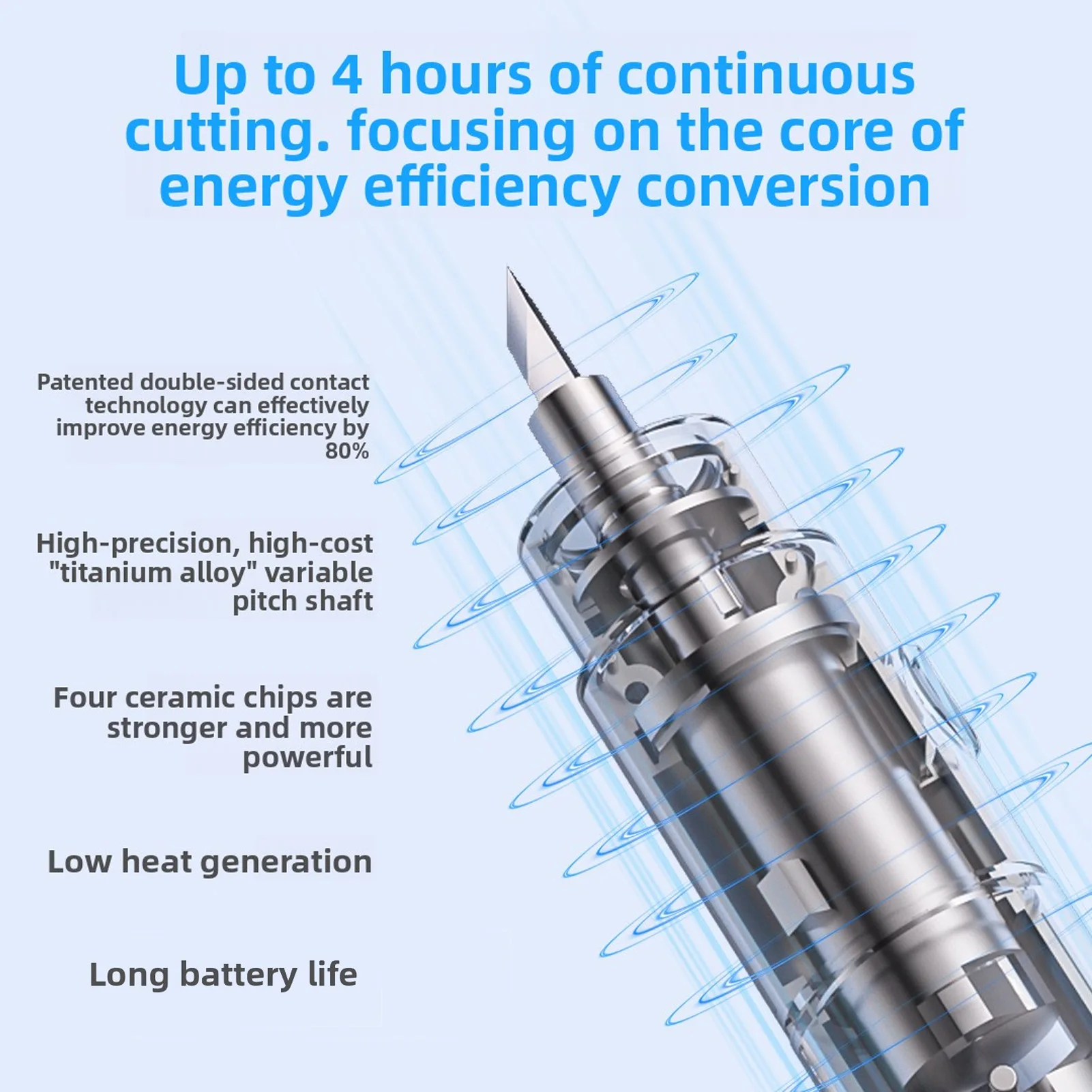Cortador ultrasónico de 40KHz, herramienta de corte artesanal eléctrica de mano con pantalla de visualización, luz LED para impresión 3D, resina de madera plástica