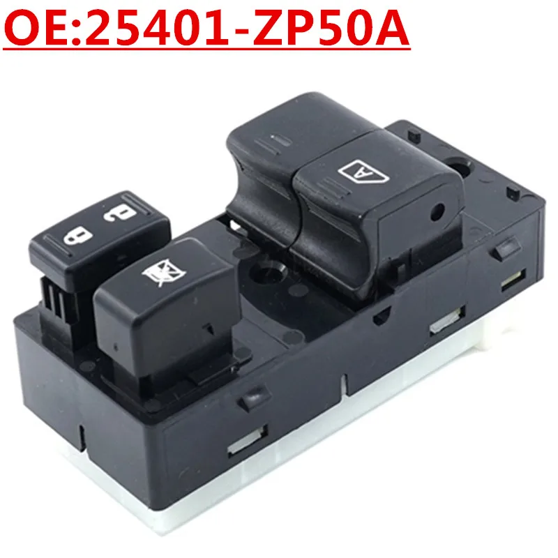 

Новый OE: 25401-ZP50A Главный переключатель управления левым передним стеклоподъемником для Nissan Pathfinder