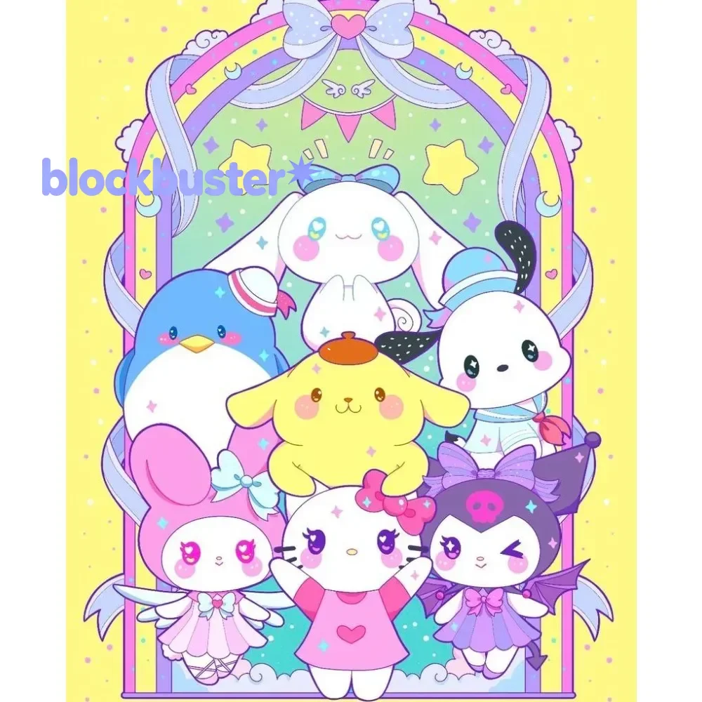 Sanrio Kuromi, Cinnamoroll Y Hello Kitty, Divertida Pintura De Diamantes Con Temática De Dibujos Animados, Decoración De Arte