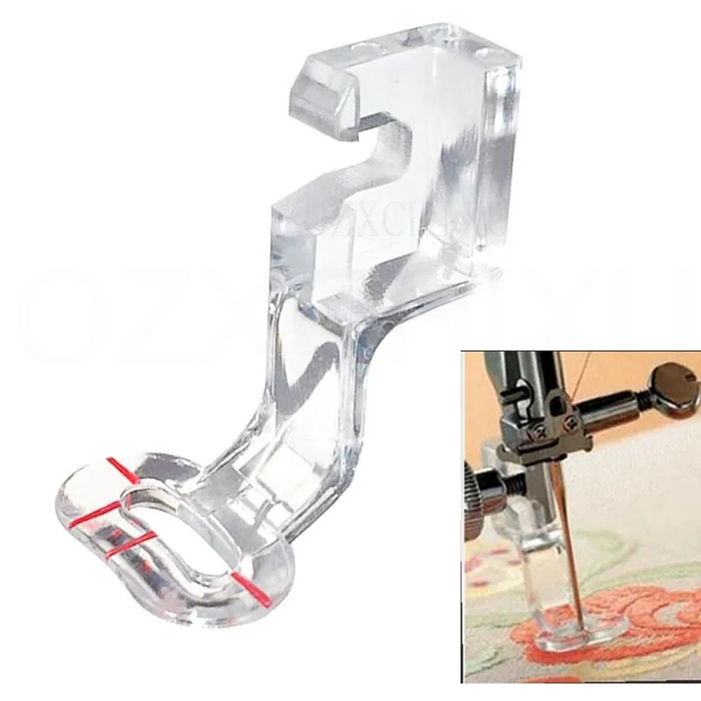 

1pc Clear Plastic Embroidery Presser Foot #830810008 For Elna Kenmore Janome Domestic Sewing Machine Parts Accessories