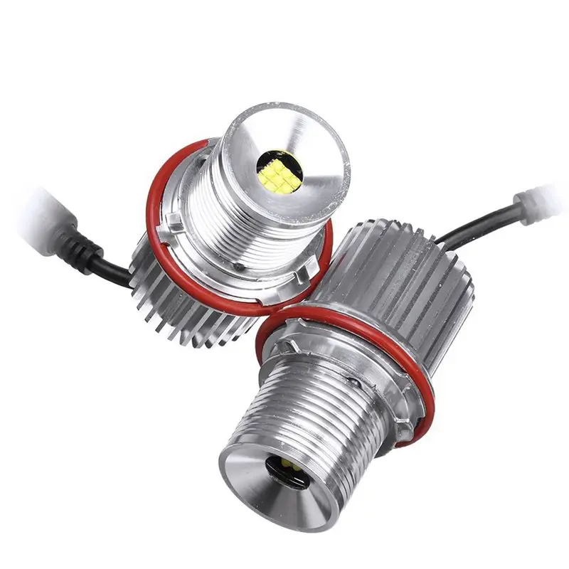 2 Stück 45W weiße LED-Auto-Angel-Eyes-LED-Markierungs-HALO-Ring-Glühbirne Scheinwerferlampe für BMW E39 E53 E60 E61