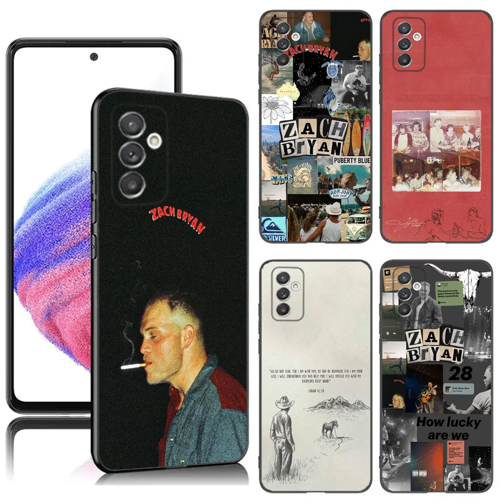 Z-Zach B-Bryan Countryside Singer Phone Case For Samsung S24,23,22,30,21,10,9,Ultra,Plus,Lite,FE,5G Black Soft Case