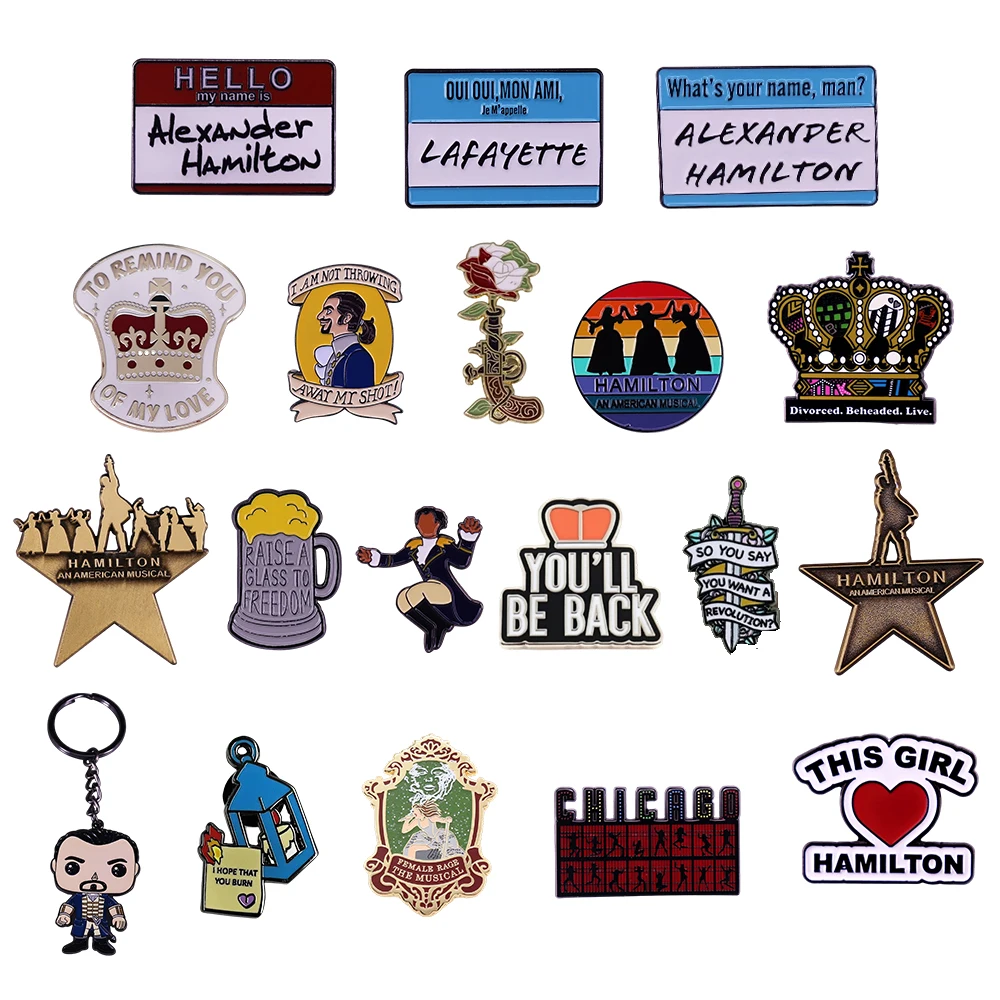Colección periférica Musical, Pin esmaltado, Broadway Hamiltons-Six Queens SIX Chicago, insignia, regalo para seguidores, recuerdos, mochila decorativa