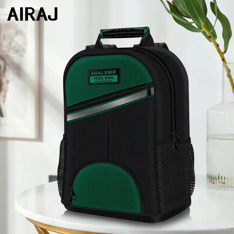 AIRAJ Oxford Cloth Hard Bottom Backpack Multifunctional Auto Repair Professional Outdoor Repair Parts Manual Tool Sorting Bag