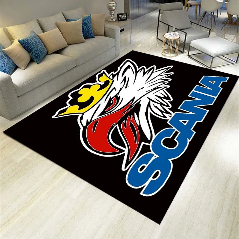 Scania Logo Printed Living Carpet Rug Birthday Gift Non Slip Bedroom Floor Mat Carpets for Living Room Carpets for Living Room