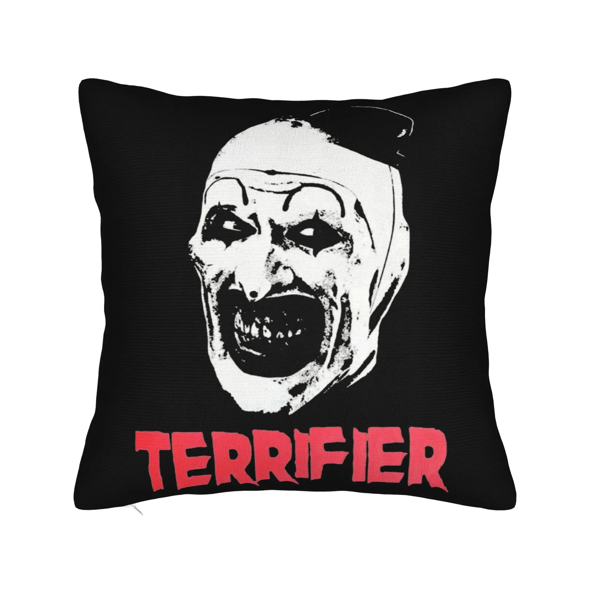 Terrifier Clown Pillowcase Printing Polyester Cushion Cover Gift  Throw Pillow Case Cover Seater Square 45*45cm