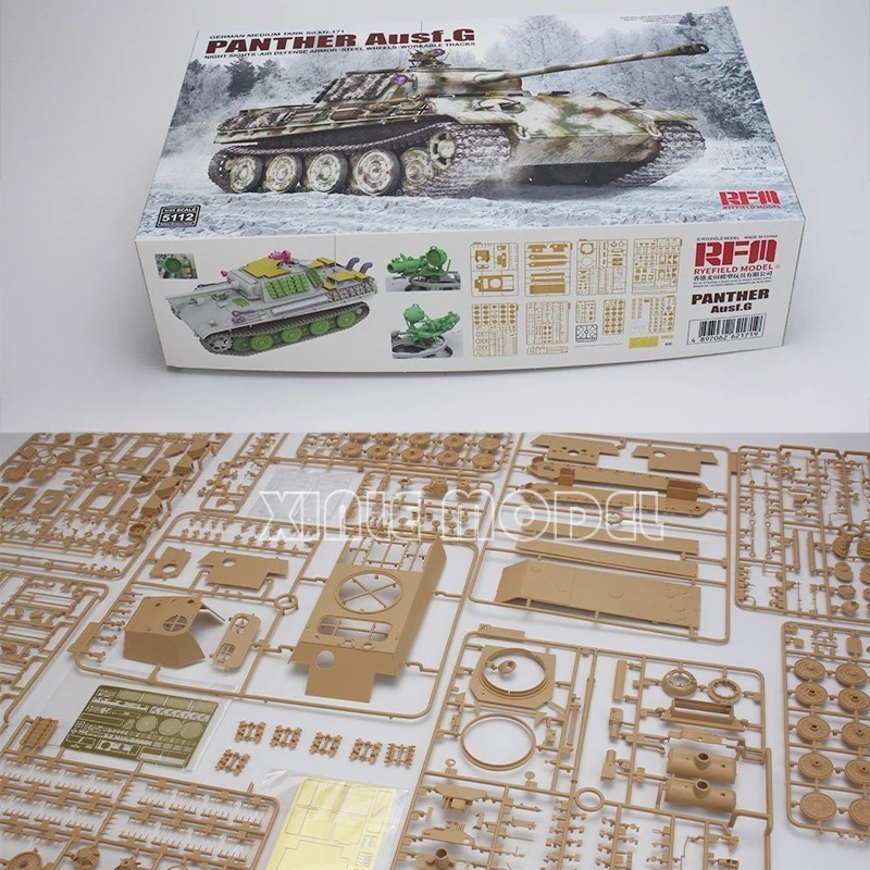 

Ryefield Model Building Kits 1/35 RM-5112 German medium tank Sd.Kfz.171 Panther G for Military Toy Model Hobby Collection