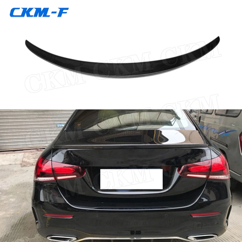 

Carbon Fiber / FRP Rear Boot Lid Spoiler For Mercedes-Benz A Class W177 Sedan A200 A180 A250 Spoiler 2019-2020 Car Styling