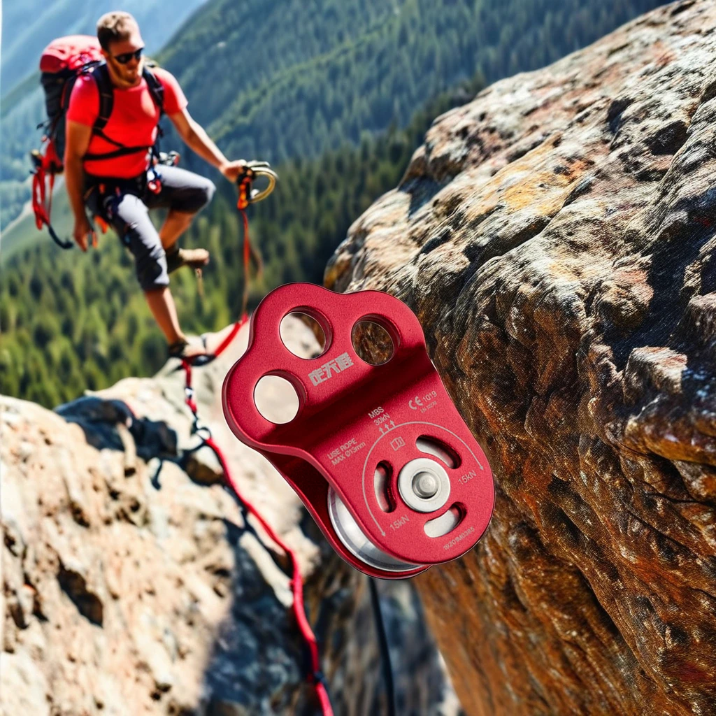 CE 인증 삼중 부착용 풀리 30KN 고장비용 13mm 로프 포함