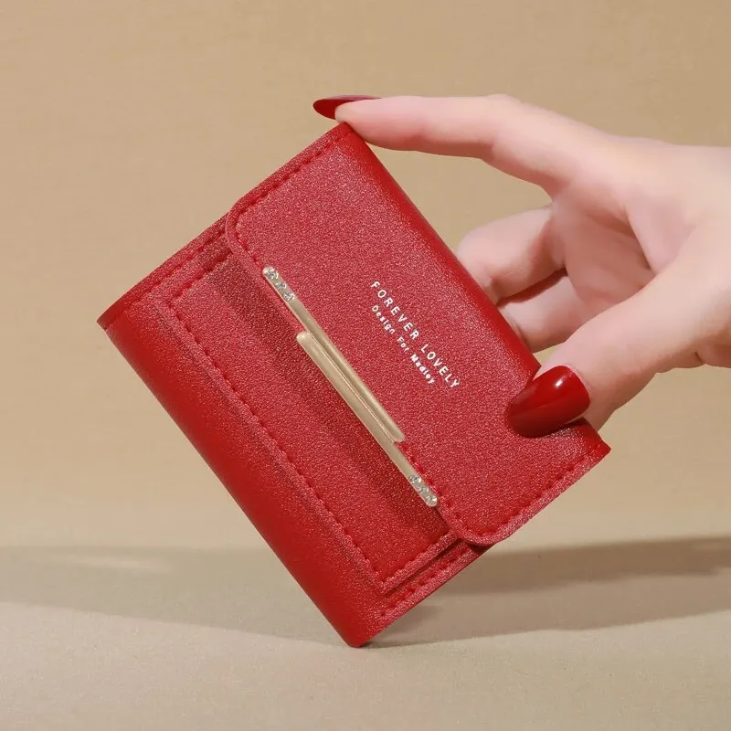 محفظة معدنية صغيرة قابلة للطي للطلاب ، محفظة صغيرة مخصصة من الصفر ، جديدة ، جميلة