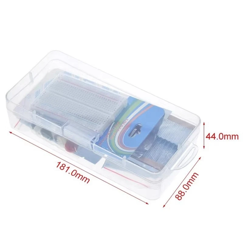 Untuk UNO R3 Papan Pengembangan 400 Lubang Kit Switch Sensor Papan Tempat Memotong Roti Modul Penghindaran Rintangan Lampu LED Aksesori Longgar, A