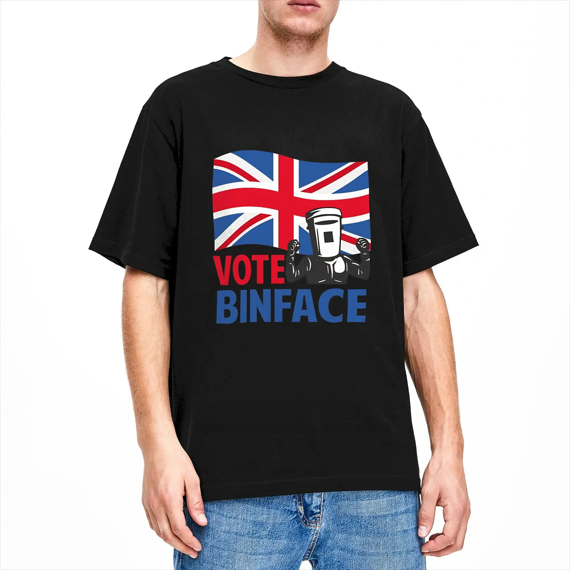 Count Binface design Vote Binface T-Shirt Beach  Hippie T-Shirts Cotton O-Neck Oversized Top Tees Short-Sleeved Streetwear Tops