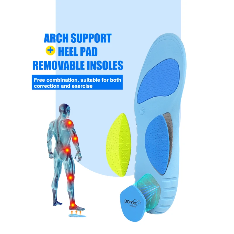Removable Arch Support Heel Insoles with Free Combination Shoe Inserts for Foot Correction And Exercise Comfort