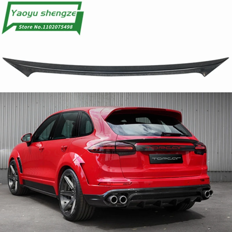 

Carbon Fiber Auto Racing Spoiler Wing for Porsche Cayenne 958 Turbo S Sport 4-Door 2015-2017