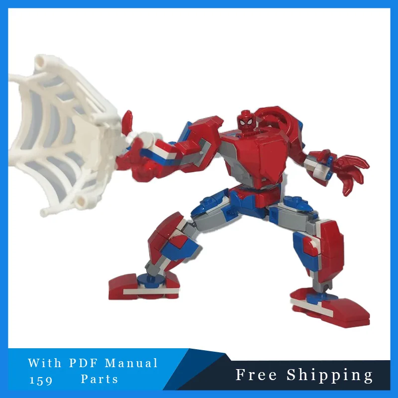 159 Parts MOC Famous Action Film Characters Model Building Block Bricks Educational Assembly DlY Toy Set Christmas Birthday Gift