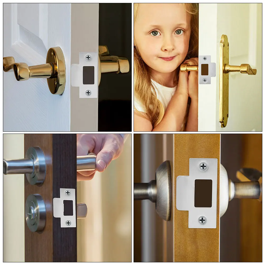 6 قطعة ديدبولت سترايك لوحة 3.5 بوصة قابل للتعديل الصلب قفل الباب استبدال أجزاء للمنزل باب أمان مزلاج الحرس الأجهزة #4