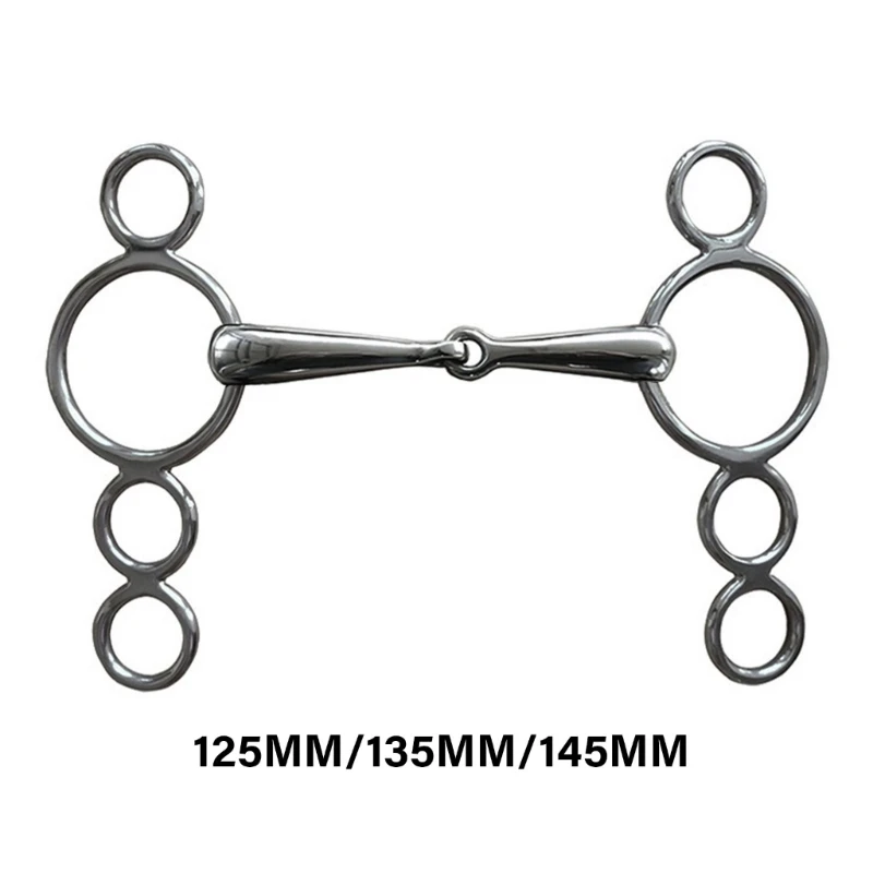 Stainless Steel Gag Bit Horse Bit Jointed Mouth Loose Rings Horse Equipment