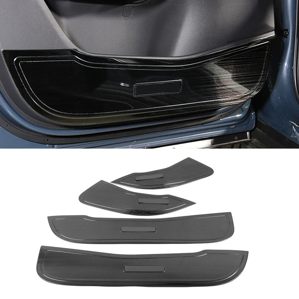 For Mazda CX-30 2019-2024 Car Accessory Stainless Steel Inner Door Anti-kick Pad Cover Trim Frame Interior Decoration Molding