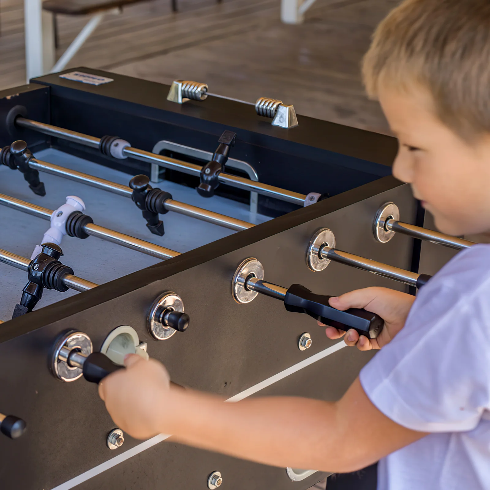 

4Pcs Foosball Octagonal Plastic Handles Replacement Grips for Football Table Machine Black Table Football Handles