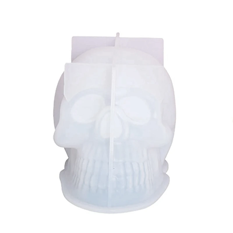 Grande Crânio Silicone Resina Molde, Halloween Vela Molde, DIY Sabão Making, Epóxi