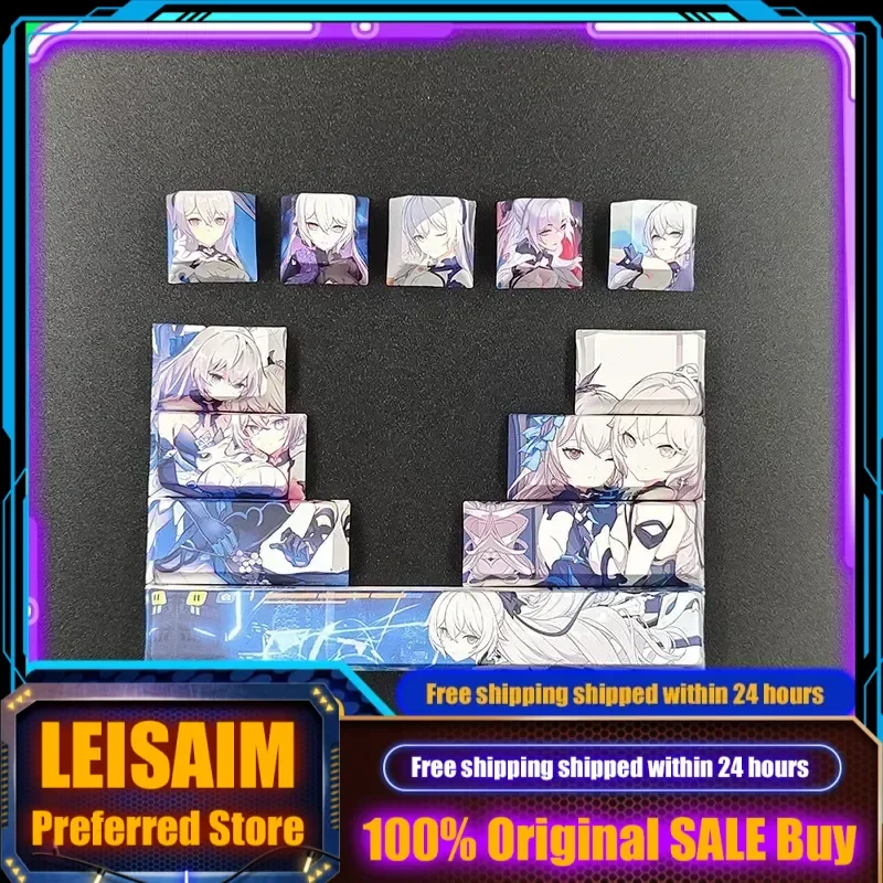 ชุดคีย์แคปตัวละครอนิเมะแบบกำหนดเอง 12 ปุ่ม สำหรับคีย์บอร์ดแบบกลไก Cherry ดีไซน์น่ารักแบบ Cross Axis อุปกรณ์เสริมคีย์บอร์ดเกมมิ่งสำหรับพีซี ของขวัญ