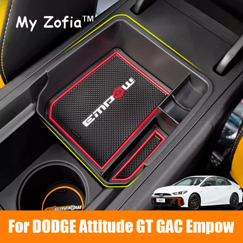 

For New DODGE Attitude GT GAC Empow 2024 2025 Car Container Center Armrest Storage Box Armrest Container Box Plastic Accessories