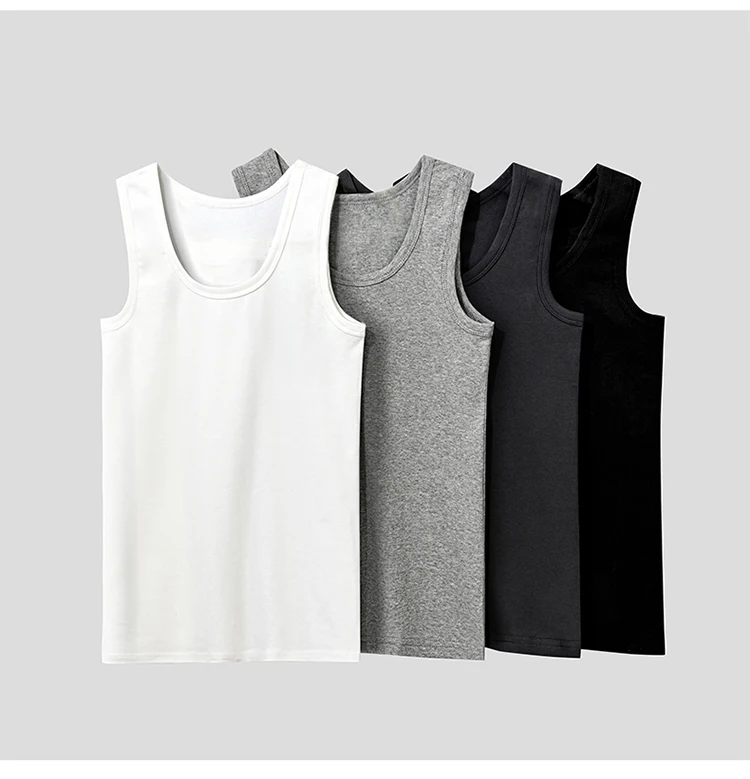 Jungen Tanktop aus Reiner Baumwolle, Leichtes Vielseitiges Unterhemd für den Sommer, Schwarzes und Weißes Basis-Oberteil für Schüler und Teenager – Detail 12