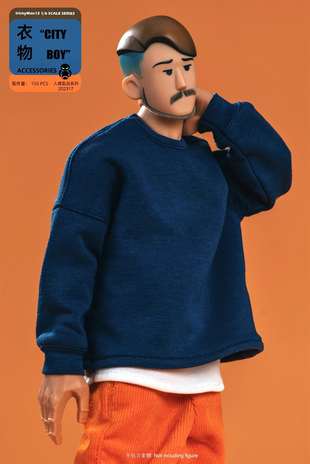 Fanatic TrickyMan12 202317 1/6 CITYBOY, tendance Hip Hop, ample, grand sweat à capuche brodé, vêtements de travail, pantalon adapté au corps de figurines d'action de 12 pouces