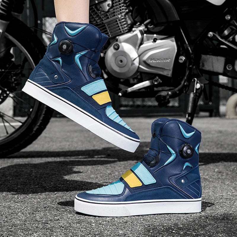 أحذية واقية للدراجات النارية للسيدات للفصول الأربعة، أحذية ركوب عالية الجودة مضادة للانزلاق ومقاومة للاهتراء وجيدة التهوية