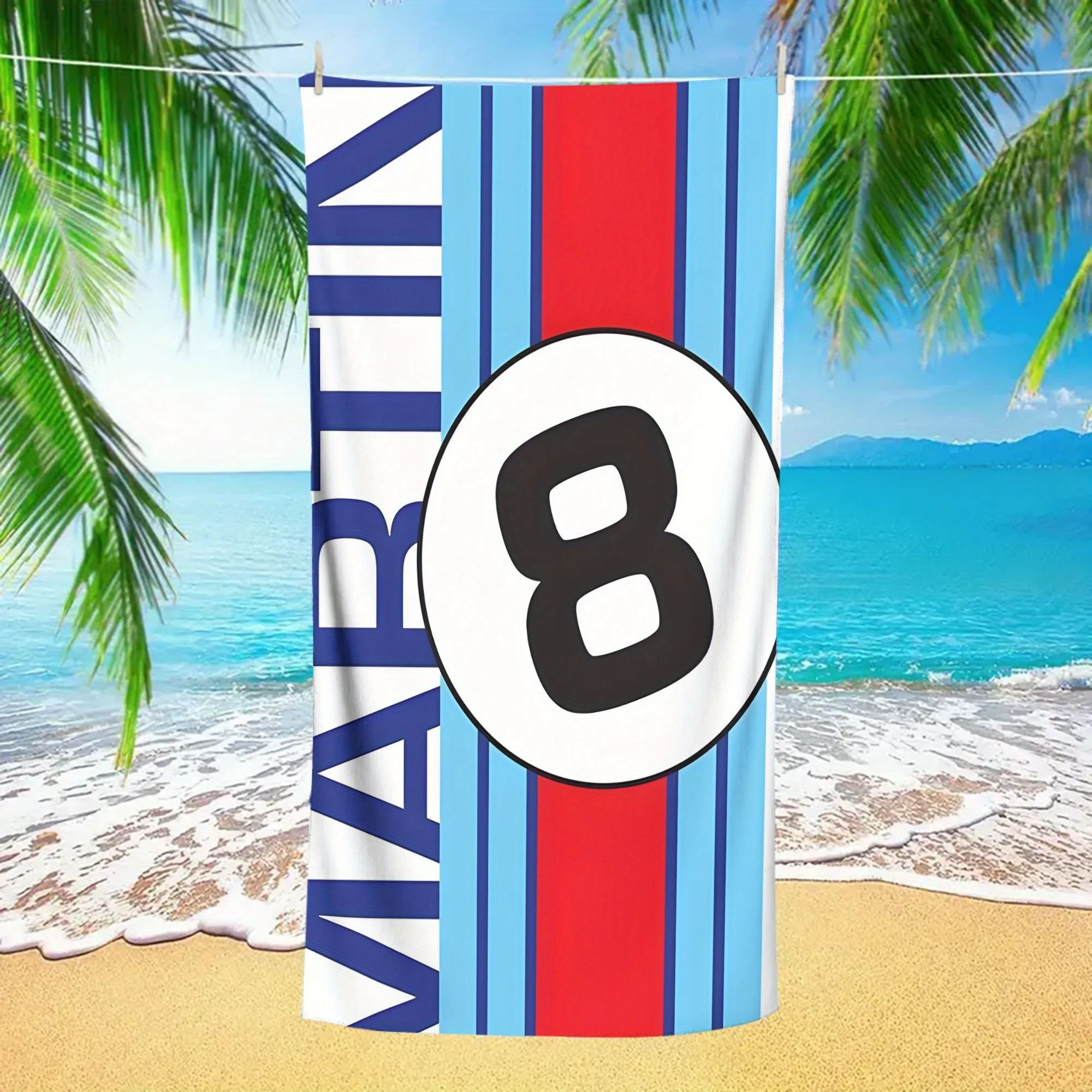 1PC Modern Style Beach Towel, Essential for Swimming Camping Travel Cruise Holiday Outdoor Activities Lightweight Portable Use